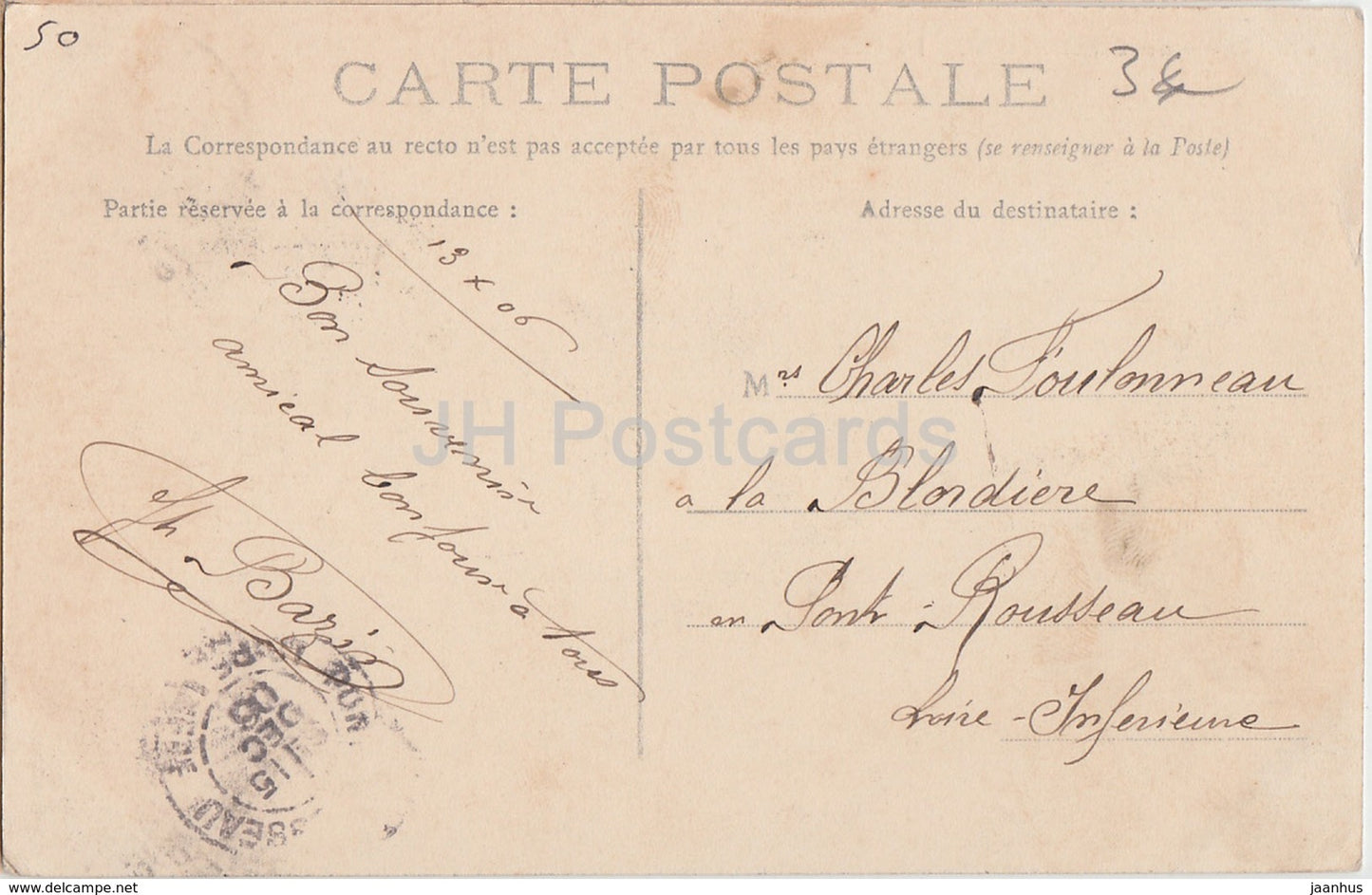 Le Chateau de Martinvast - Environs de Cherbourg - castle - 280 - old postcard - 1906 - France - used