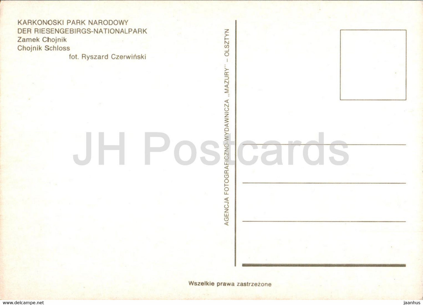 Karkonoski Park Narodowy - Karkonosze - Chojnik castle - Poland - unused