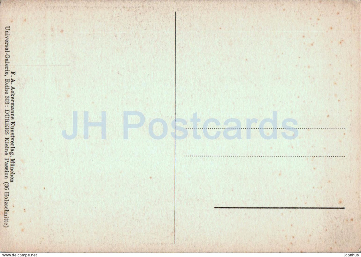 Engraving by Albrecht DÃ¼rer - Christus vor Kaiphas - 3165 - German art - old postcard - Germany - unused