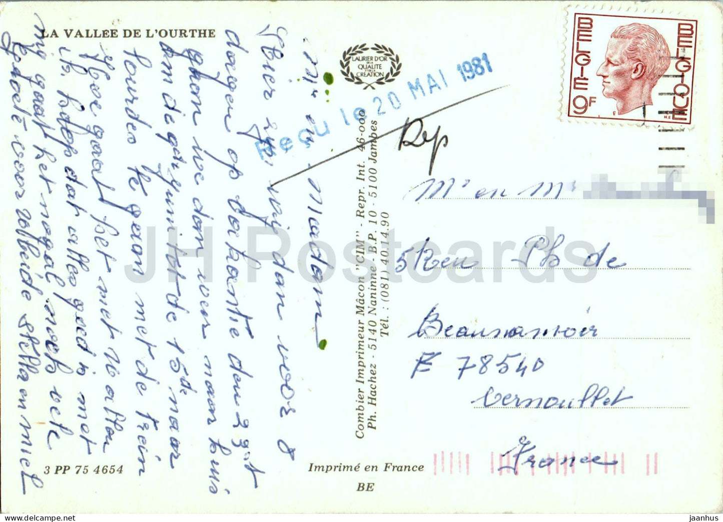 La Vallée de L'Ourthe - multiview - 1981 - Belgique - occasion