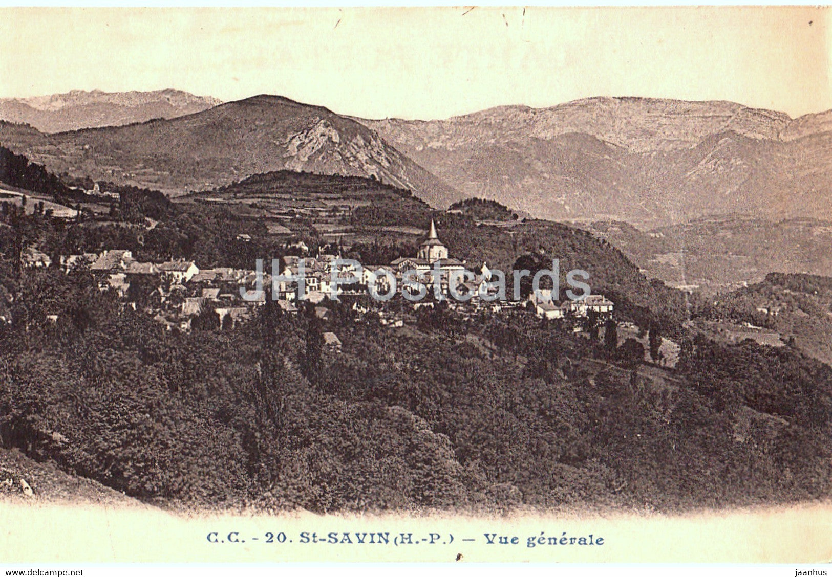 St Savin - Vue Generale - 20 - old postcard - France - unused - JH Postcards