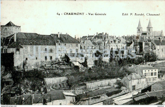 Chaumont - Vue Generale - general view - 64 - old postcard - 1914 - France - used - JH Postcards