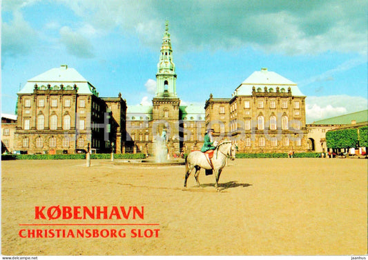 Copenhagen - Christiansborg Castle witht the Parliament - horse - 81 - Denmark – unused – JH Postcards