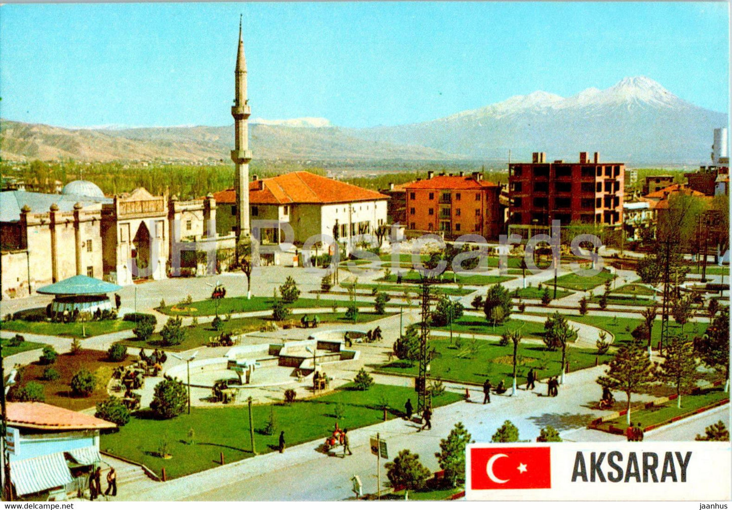 Aksaray - Park ve Ulu Camii'nin gorunusu - View of the Park and the Great Mosque - 51-3 - Turkey - unused - JH Postcards
