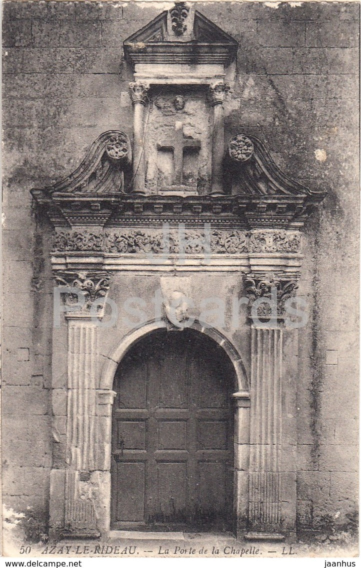 Azay Le Rideau - La Porte de la Chapelle - 50 - old postcard - France - unused - JH Postcards