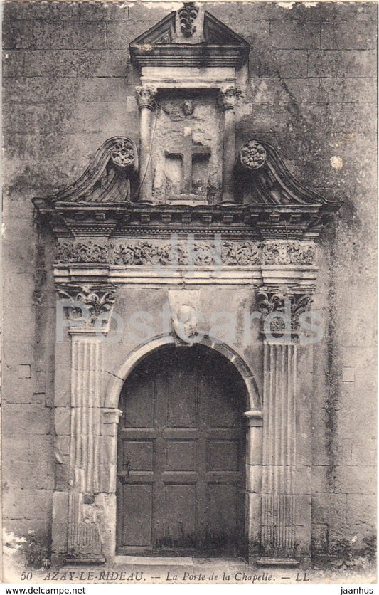 Azay Le Rideau - La Porte de la Chapelle - 50 - old postcard - France - unused - JH Postcards