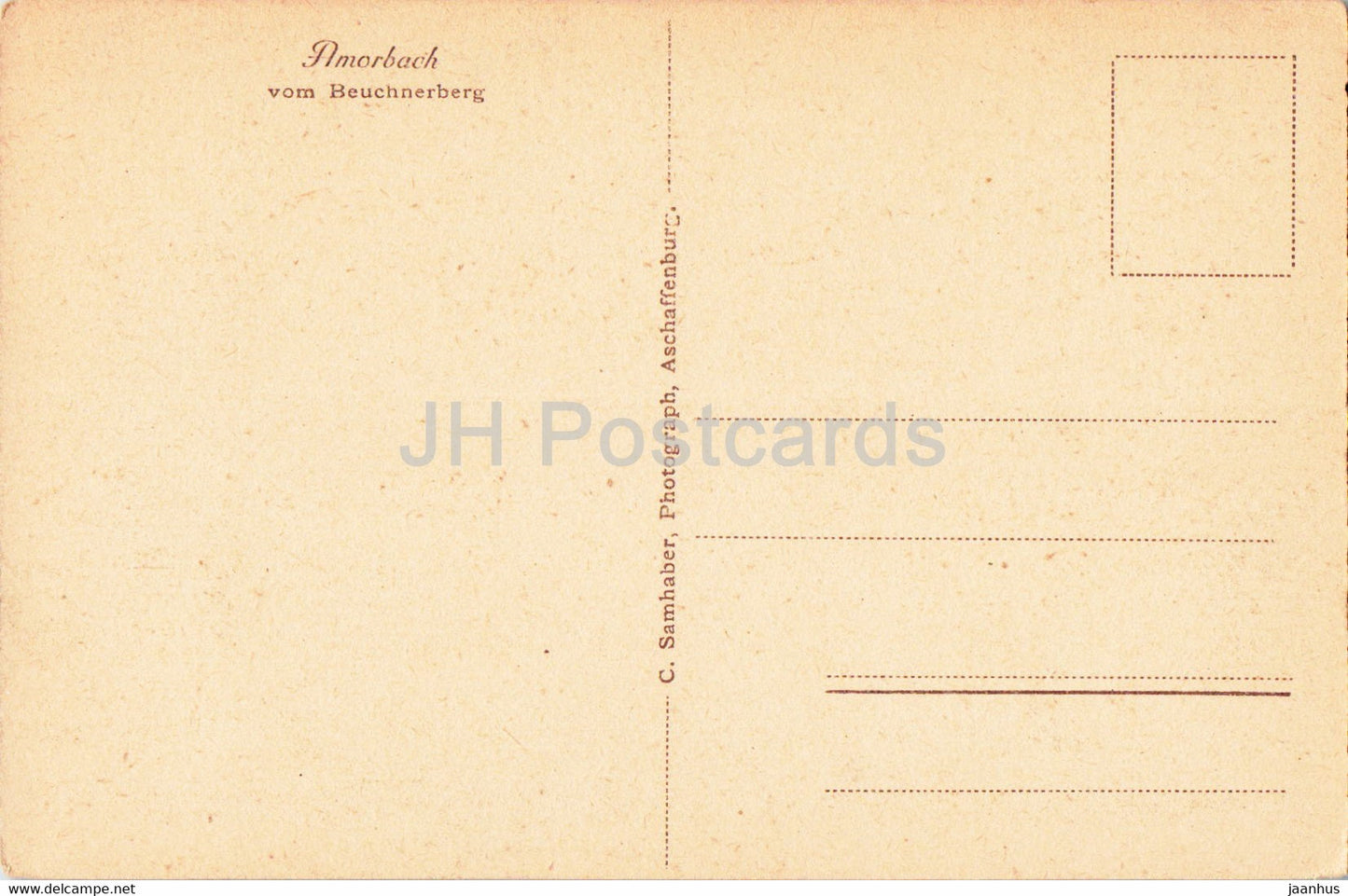 Amorbach vom Beuchnerberg - old postcard - Germany - unused