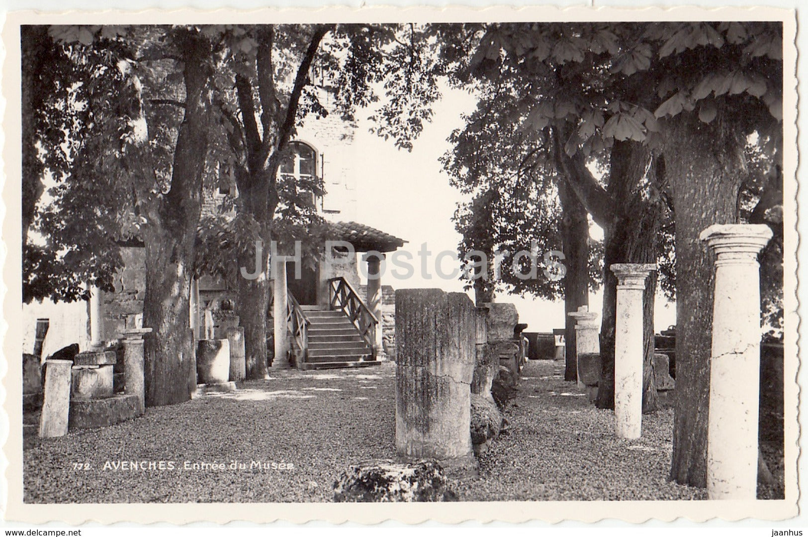 Avenches - Entree de Musee - museum - 772 - Switzerland - 1958 - old postcards - used - JH Postcards