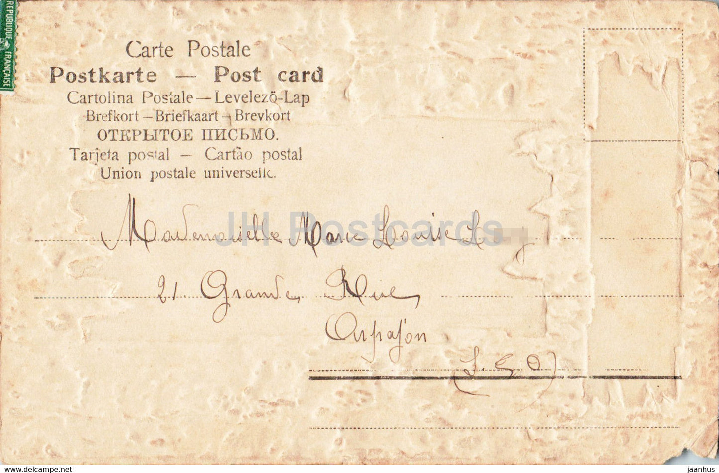 Mädchen - Kinder - Amities - alte Postkarte - Frankreich - gebraucht