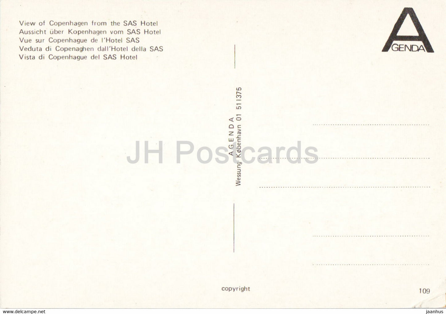 Blick auf Kopenhagen vom SAS Hotel - 109 - Dänemark - unbenutzt