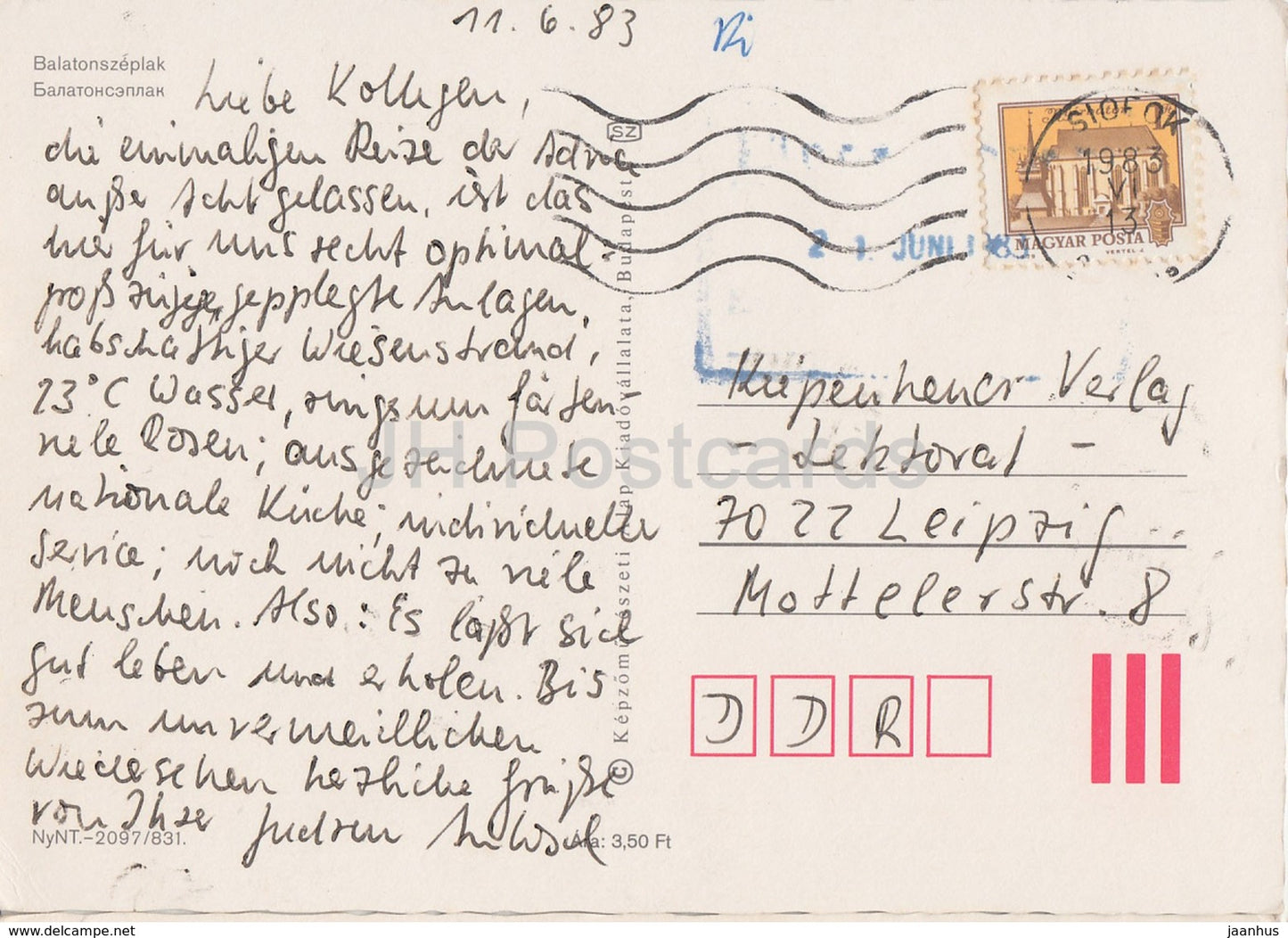 Balaton - Balatonszeplak - Hotel - Segelboot - Multiview - 1983 - Ungarn - gebraucht
