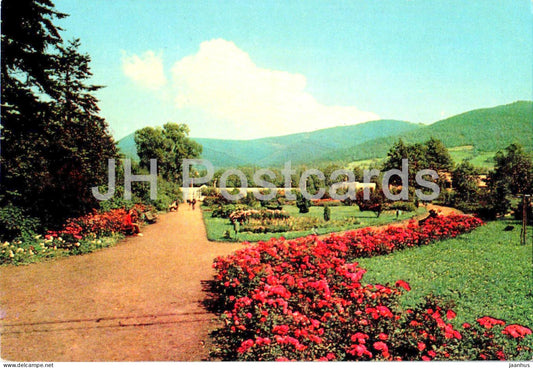 Ustron - park - Poland - used - JH Postcards
