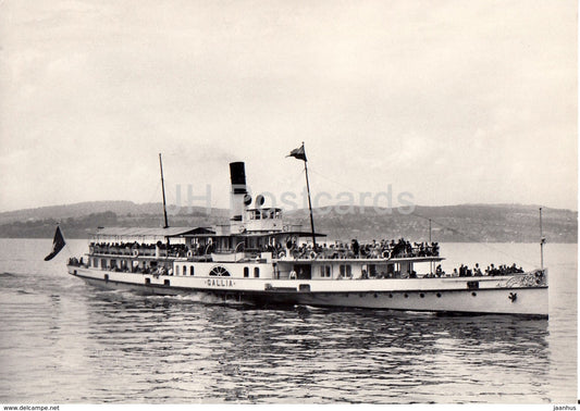 Vierwaldstattersee - DS Gallia - passenger ship - steamer - Switzerland - unused - JH Postcards