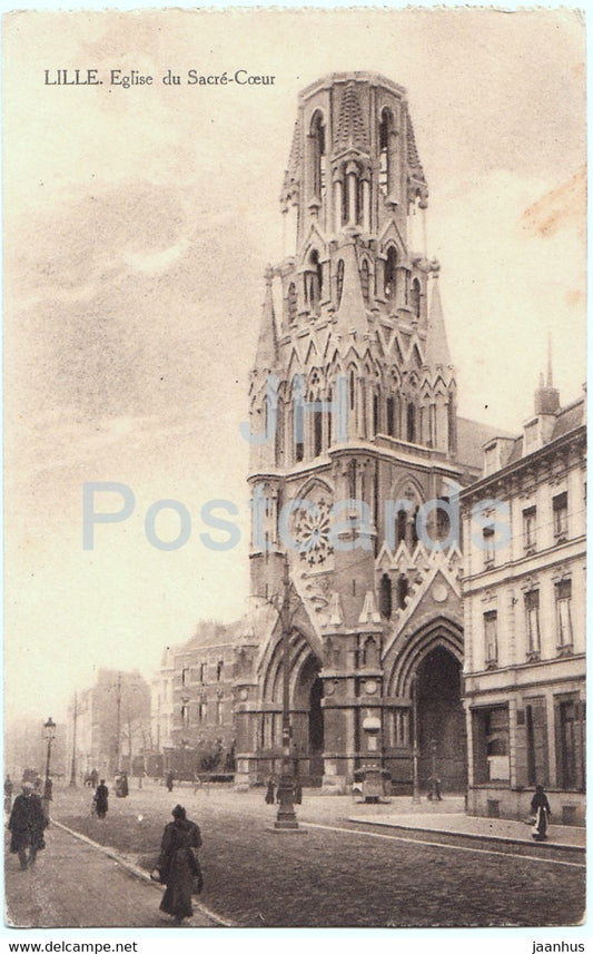Lille - Eglise du Sacre Coeur - church - 24 Infanterie Division - Feldpost - old postcard - 1915 - France - used - JH Postcards