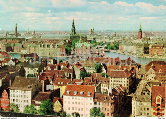 Copenhagen - Kobenhavn - View from Our Saviour's Church - 47 - 1962 - Denmark - used - JH Postcards
