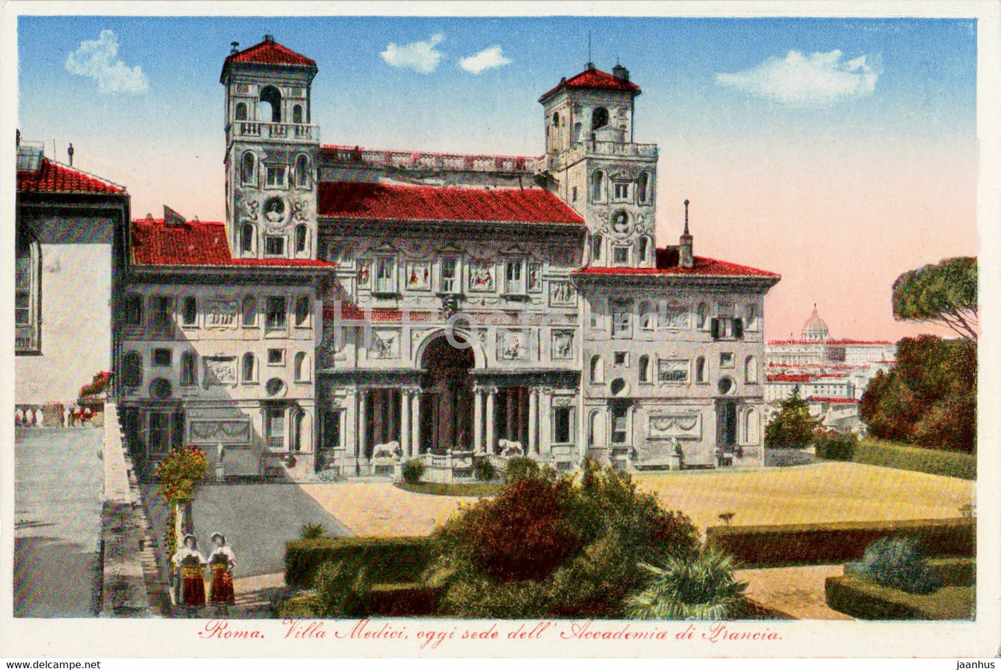 Roma - Rome - Villa Medici oggi sede dell Accademia di Francia - 5428 - old postcard - Italy - unused - JH Postcards