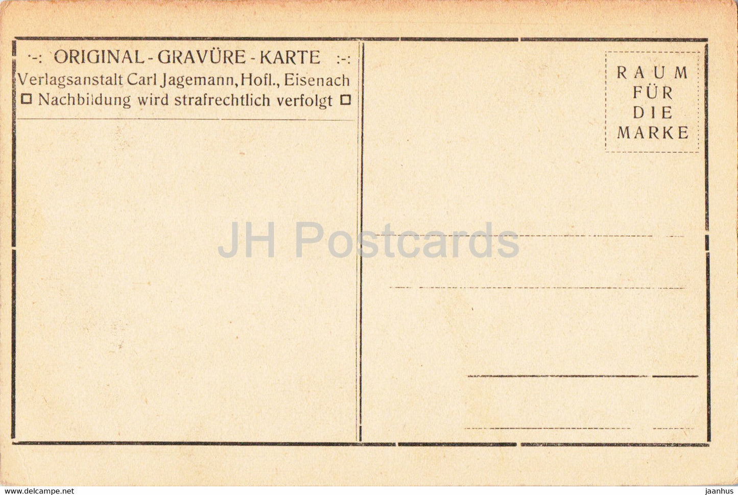 Wartburg - Der Festsaal - château - carte postale ancienne - Allemagne - inutilisé