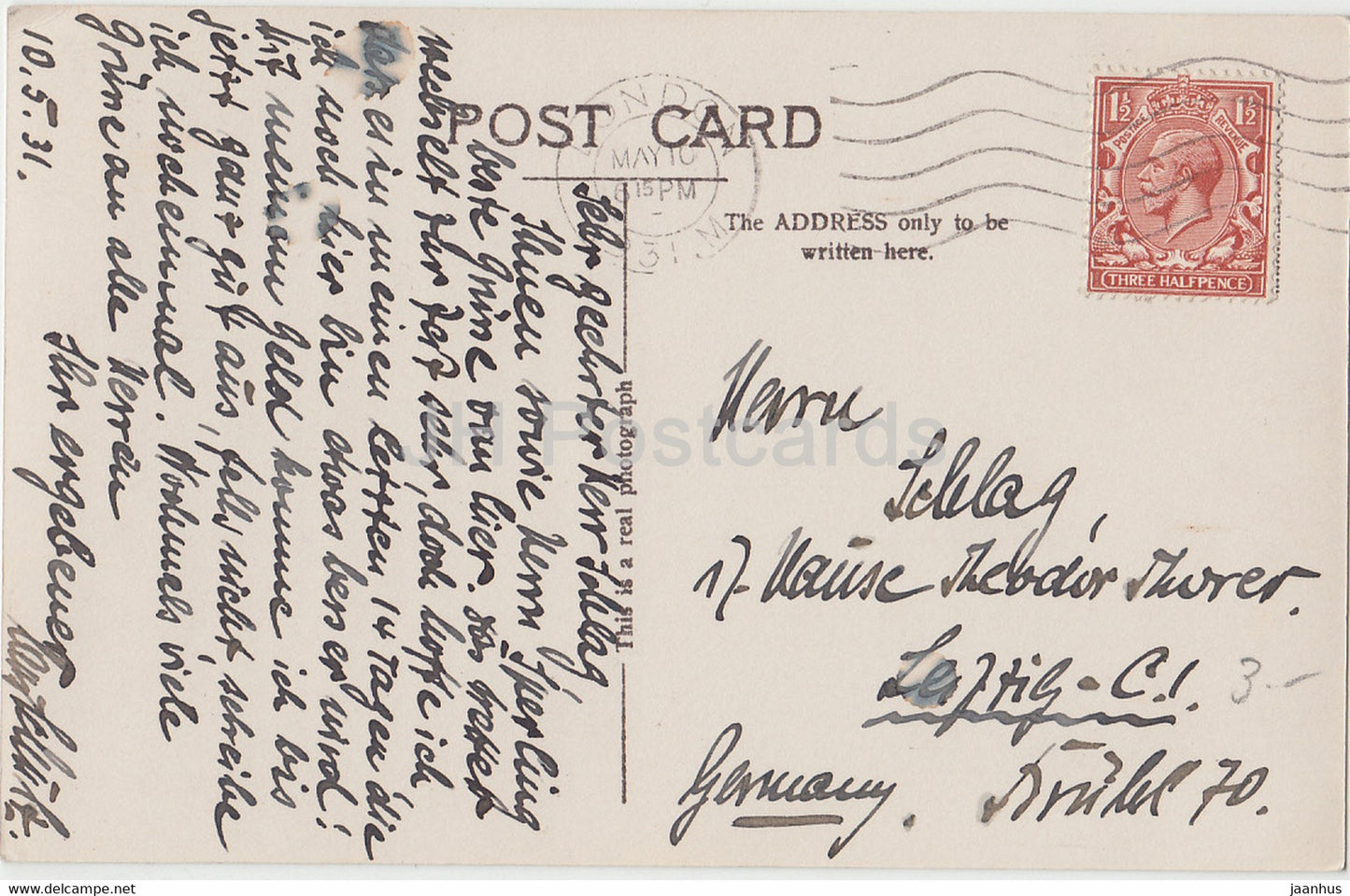 London - Westminster Abbey and Houses of Parliament - 23 - old postcard - 1931 - England - United Kingdom - used