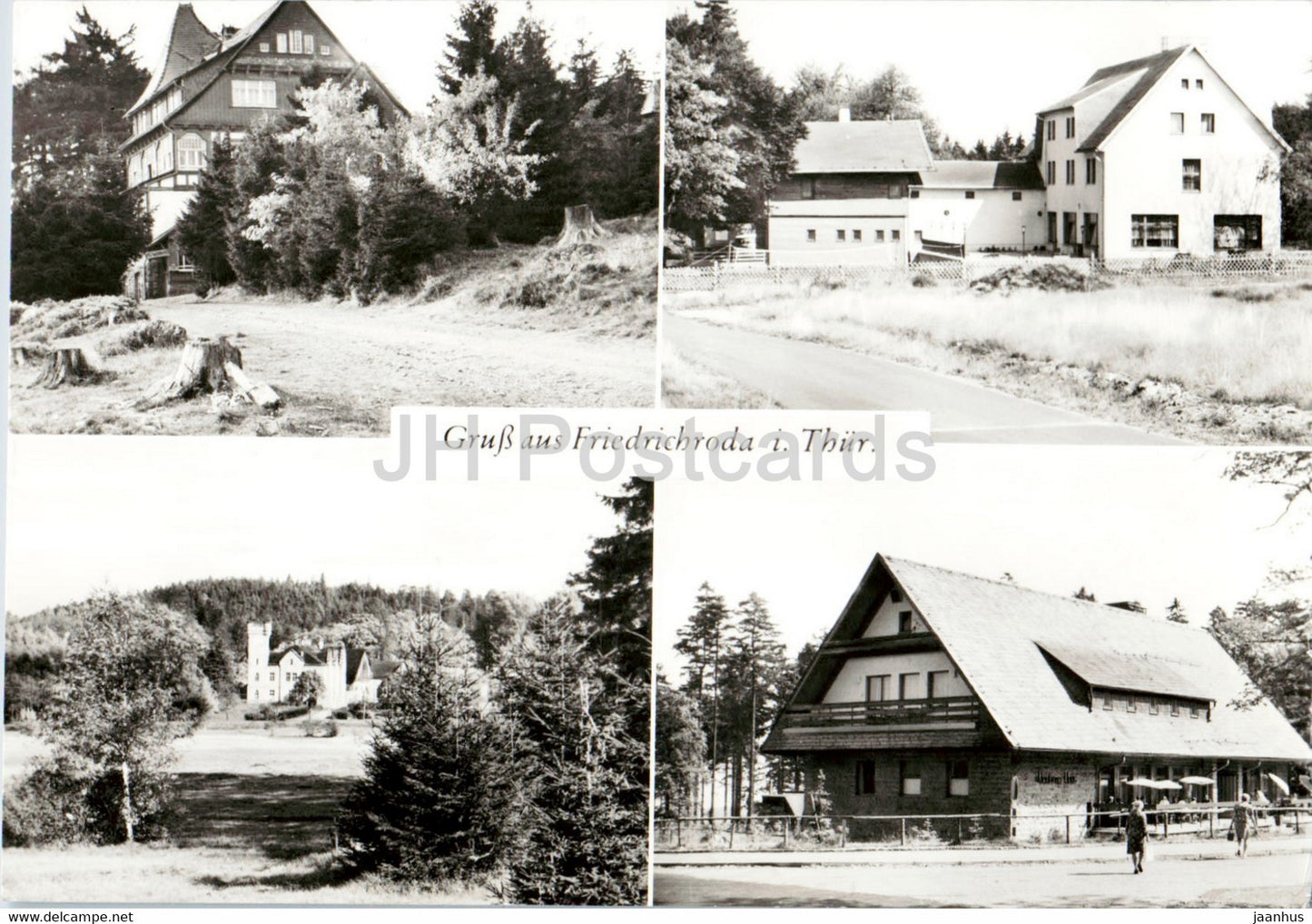 Gruss aus Friedrichroda i Thur - FDGB Heim Spiessberghaus - Heuberghaus - 1985 - Germany DDR - used - JH Postcards