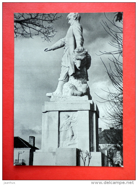 Zhemaitian - sculptor Vincas Grybas - 1965 - USSR Lithuania - unused - JH Postcards