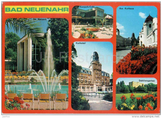 Bad Neuenahr - Kurpark - Kurhotel - Cafe - Kurhaus - Dahliengarten - F 44 - Germany - 1988 gelaufen - JH Postcards