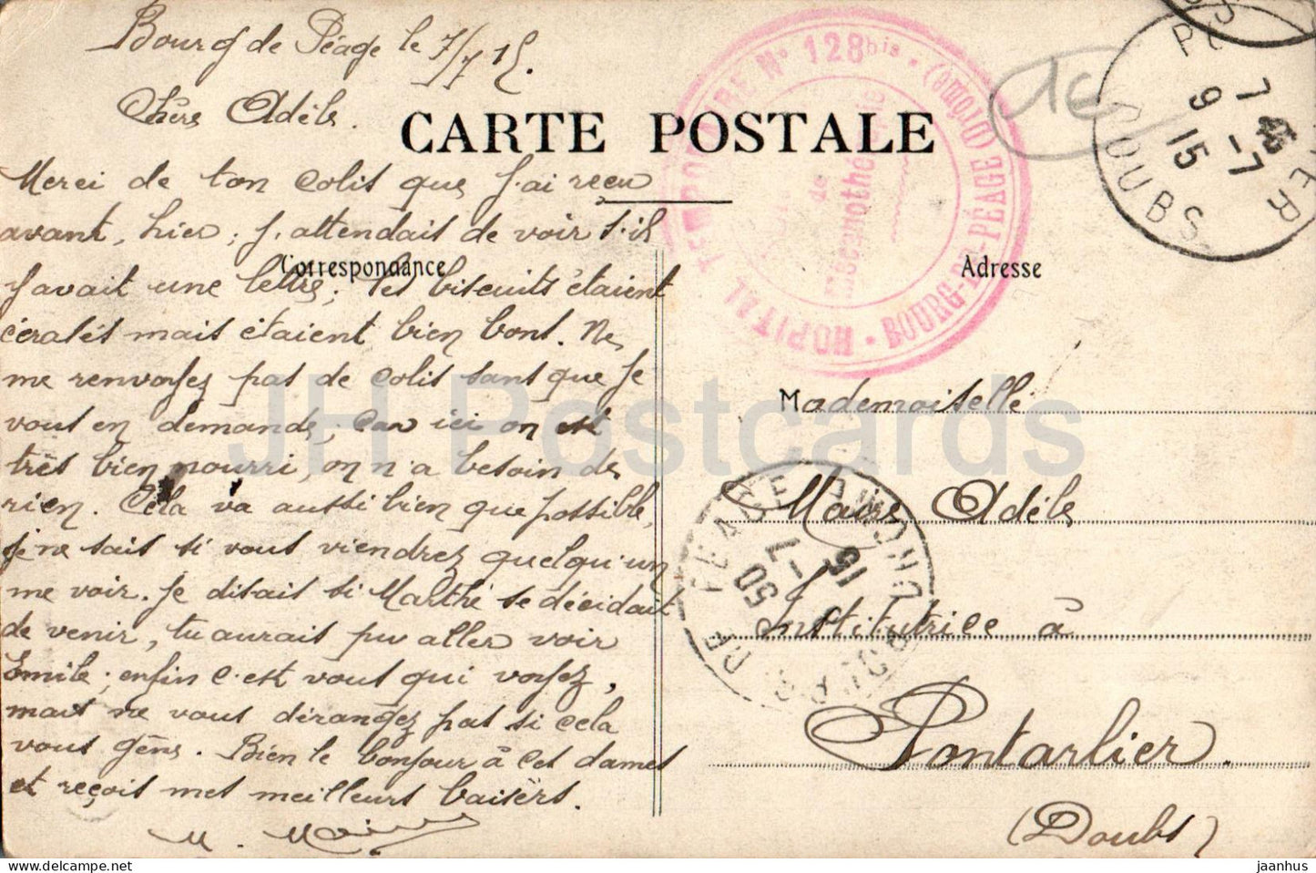 Route des Grands Goulets - Sous les Tunnels - 123 - carte postale ancienne - 1915 - France - occasion 