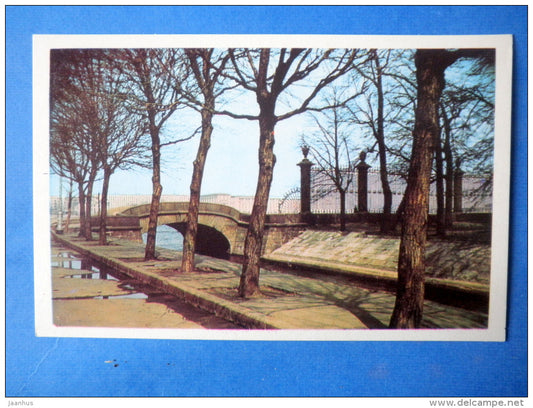 Upper Swan bridge - The Summer Gardens - Leningrad - St. Petersburg - 1971 - Russia USSR - unused - JH Postcards
