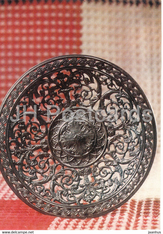 A Plate of open work casting - cast iron - Products of the Kasli Masters - 1976 - Russia USSR - unused - JH Postcards