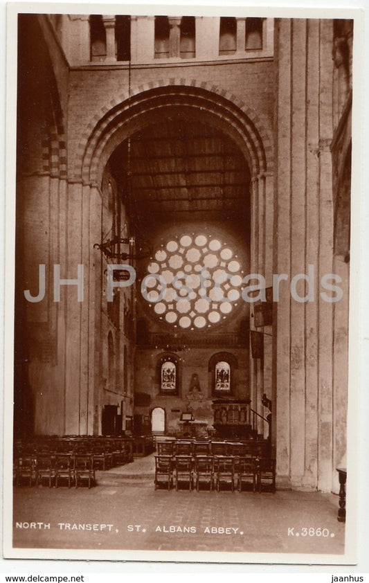 St. Albans Abbey - North Transept - K.3860 - United Kingdom - England - used - JH Postcards