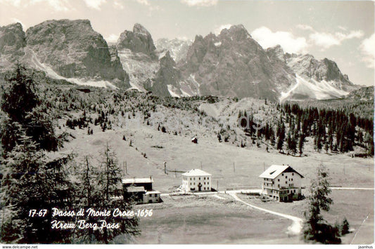Passo di Monte Croce 1656 - Kreuz Berg Pass - old postcard - 1958 - Italy - used - JH Postcards