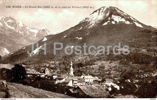 Bozel - Le Grand Bec - mountain - 446 - old postcard - France - used - JH Postcards