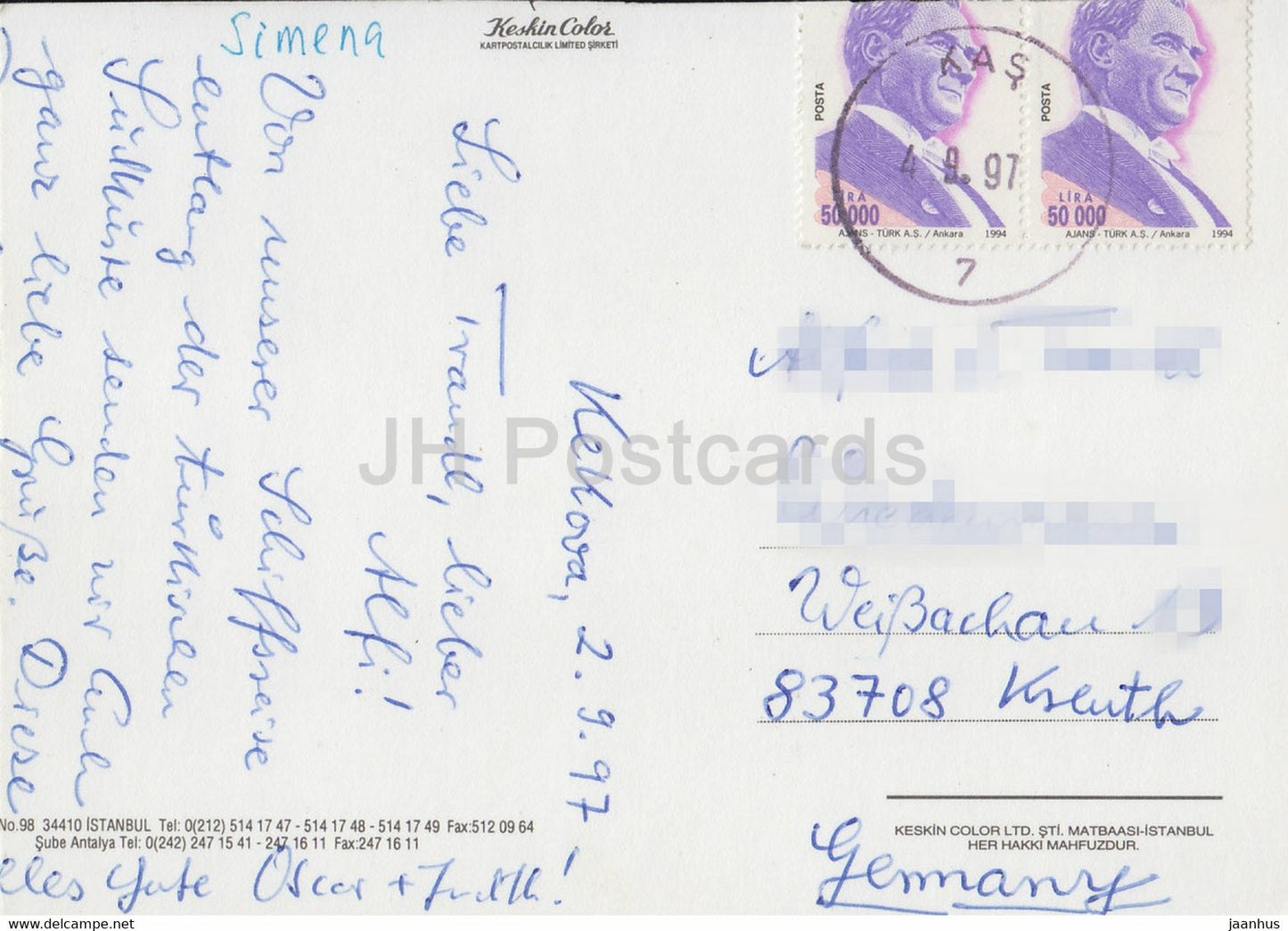 Antalya - Simena - 1997 - Turquie - occasion