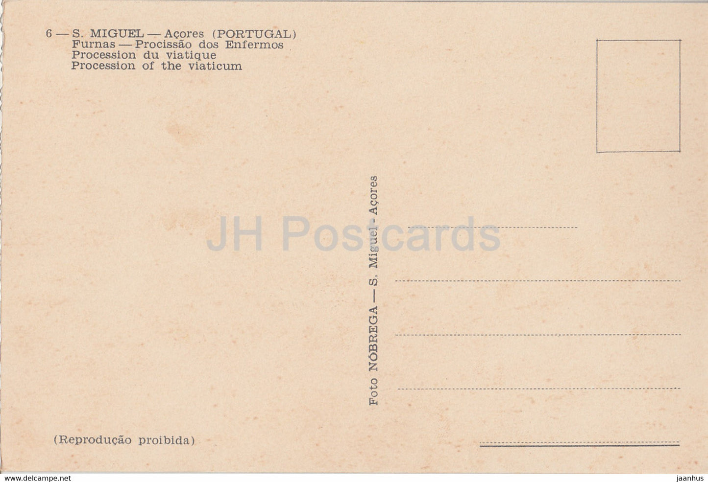 S Miguel - Acores - Furnas Procissao dos Enfermos - Procession du Viatique - 6 - Portugal - inutilisé