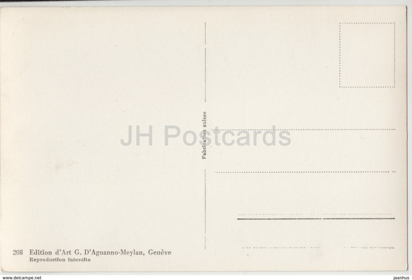 Genf - Genf - Vue Generale - Gesamtansicht - 208 - Schweiz - alte Postkarte - unbenutzt