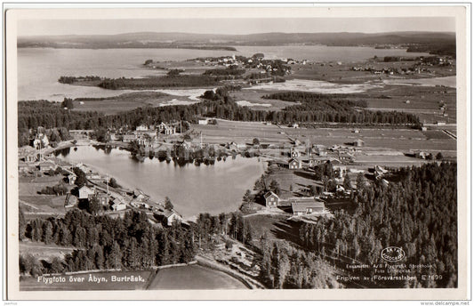 Flygfoto over Abyn , Burträsk - aerial view - Sweden - unused - JH Postcards