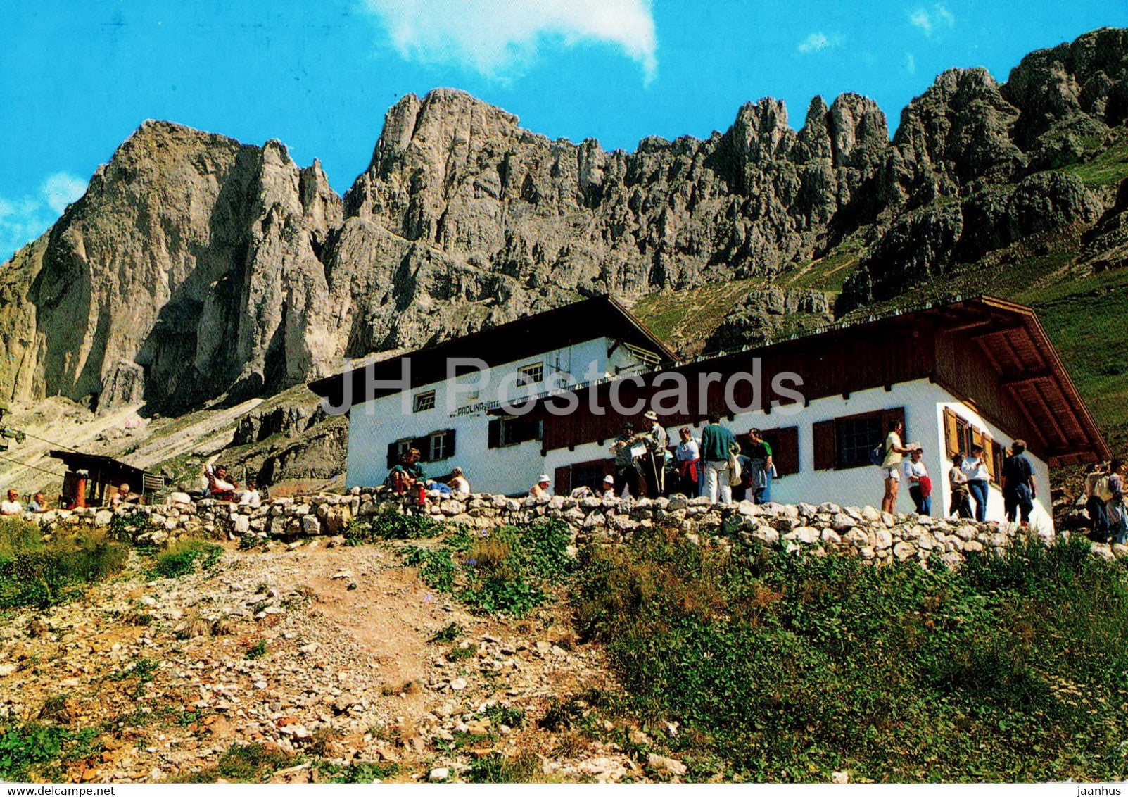 Dolomiti - Rif Paolina - Gruppo del Catinaccio - Paolina Hutte - Rosengarten Gruppe - 1988 - Italy - used - JH Postcards