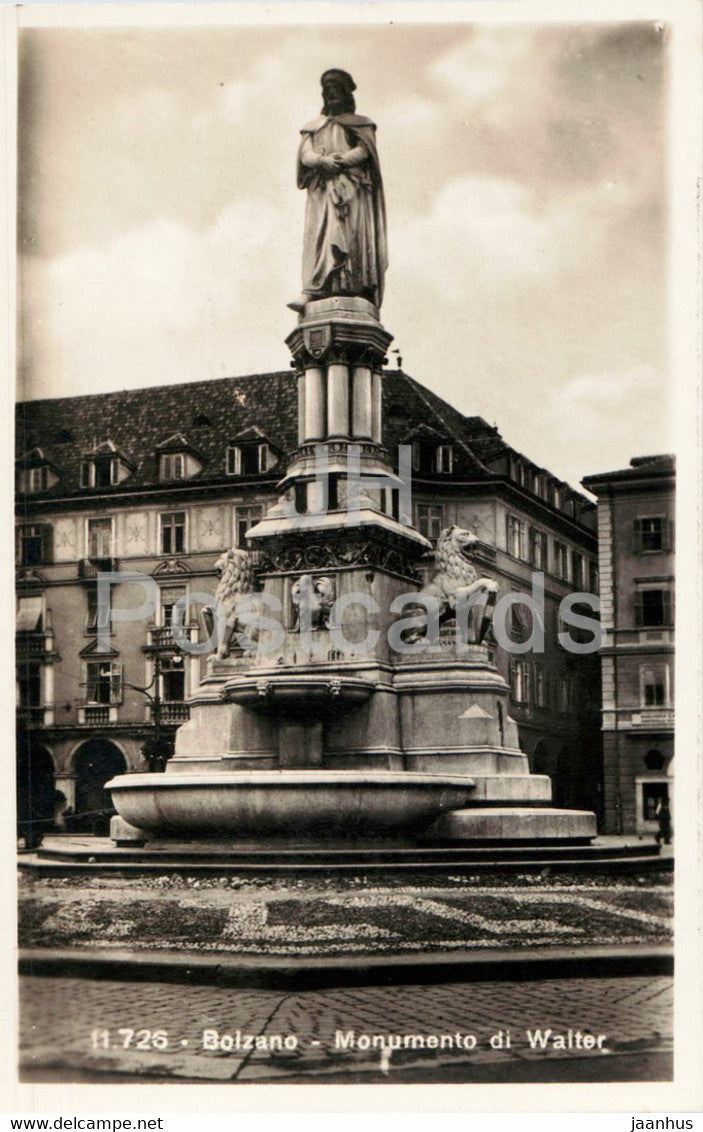 Bolzano - Monumento di Walter - 726 - old postcard - Italy - unused - JH Postcards