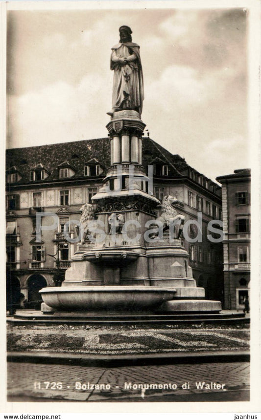 Bolzano - Monumento di Walter - 726 - old postcard - Italy - unused - JH Postcards