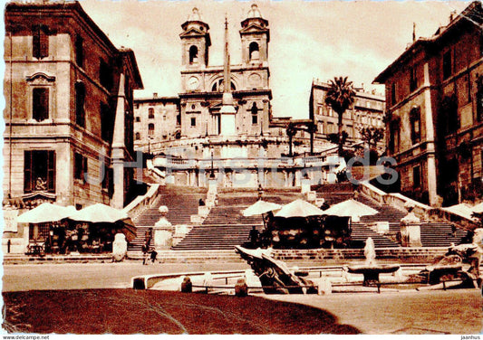 Roma - Rome - Chiesa della Trinita dei Monti - Church of Trinita dei Monti - old postcard - 1950 - Italy - used - JH Postcards