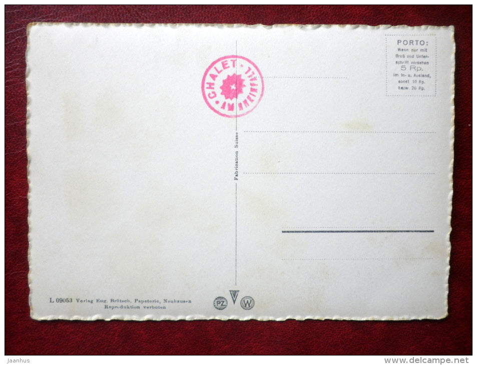 Rheinfall mit Schloss Laufen - Chalet - Verlag Eug. Brütsch - Switzerland - unused - JH Postcards