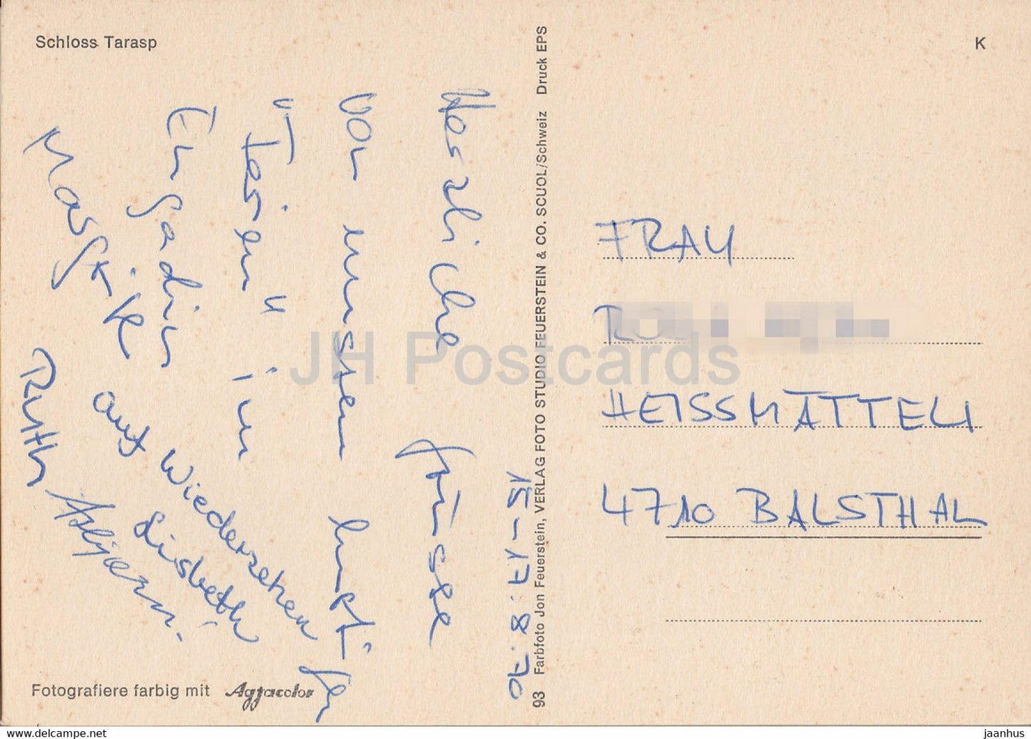 Schloss Tarasp - castle - 1970 - Switzerland - used