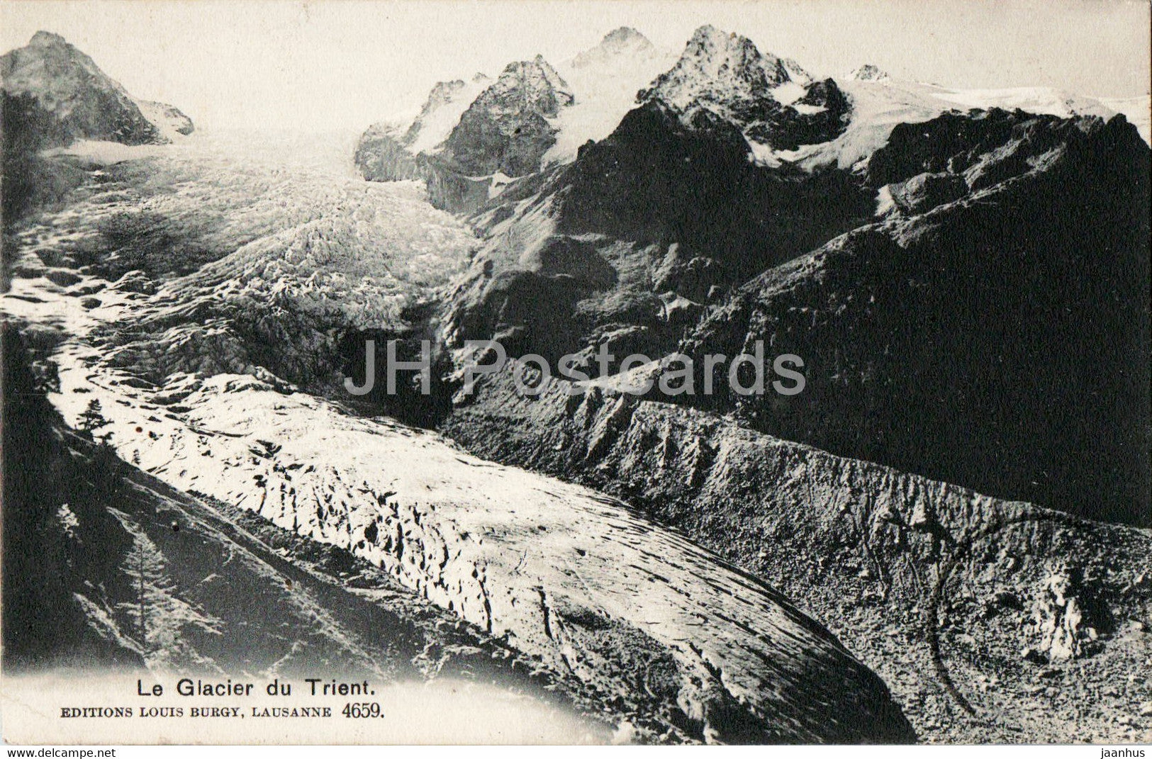 Le Glacier du Trient - 4659 - old postcard - 1908 - Switzerland - used - JH Postcards