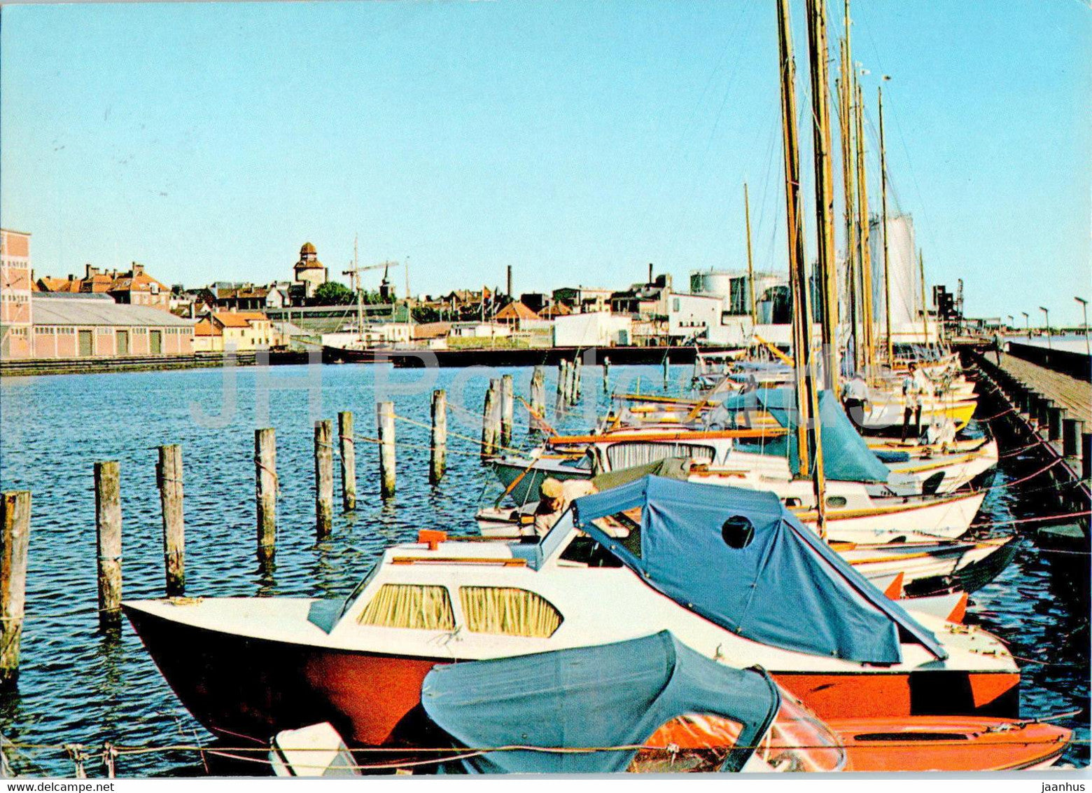 Nykobing - F Lystbaadehavnen - yachting harbour - boat - yacht - Denmark - used - JH Postcards