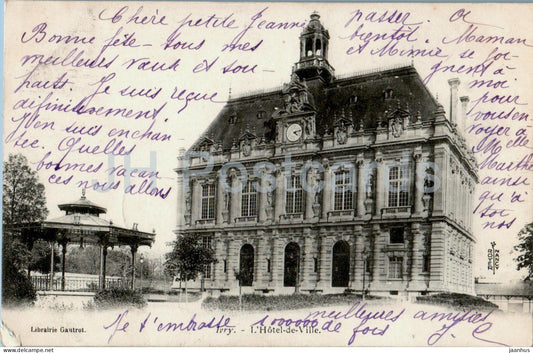 Ivry - L'Hotel de Ville - town hall - old postcard - France - used - JH Postcards