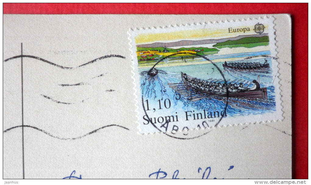 illustration by Aina Stenberg - Sleeping Beauty - EUROPA CEPT -  Sweden - sent from Finland to Estonia USSR 1981 - JH Postcards