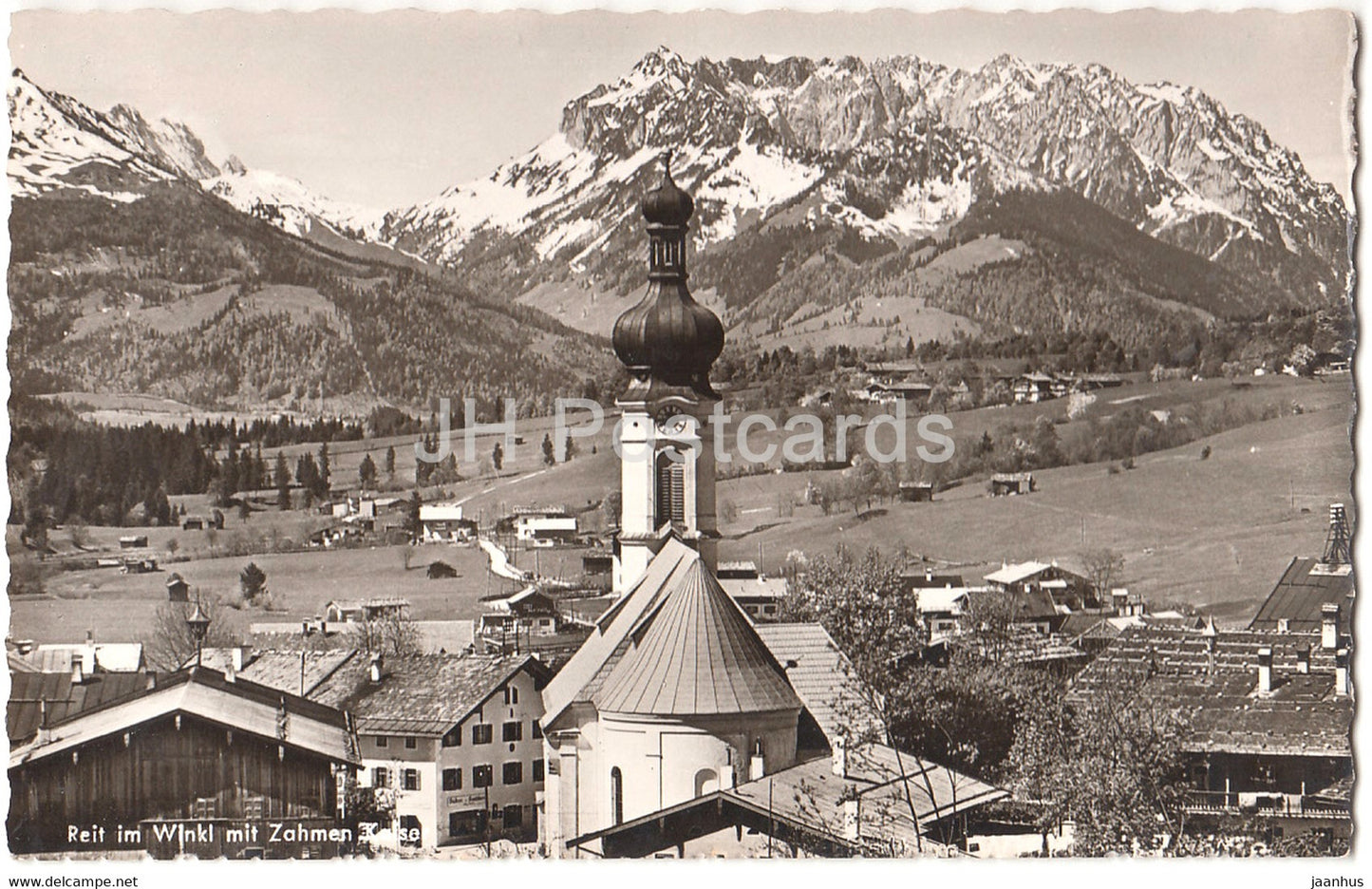 Reit im Winkl mit Zahmen - old postcard - 1956 - Germany - used - JH Postcards