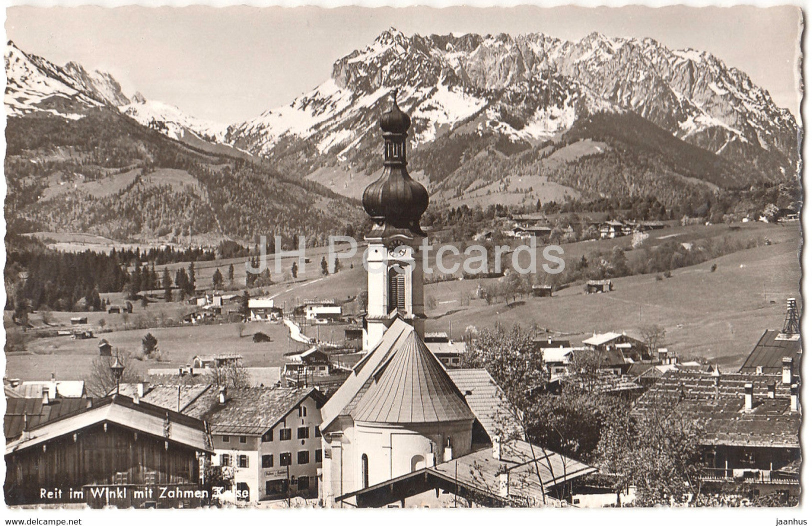Reit im Winkl mit Zahmen - old postcard - 1956 - Germany - used - JH Postcards
