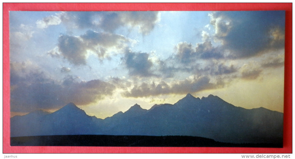 Slavkovski and Kezmarsky peaks - view - Tatra Mountains - Tatra Poetry - Czech Republic - Czechoslovakia - unused - JH Postcards