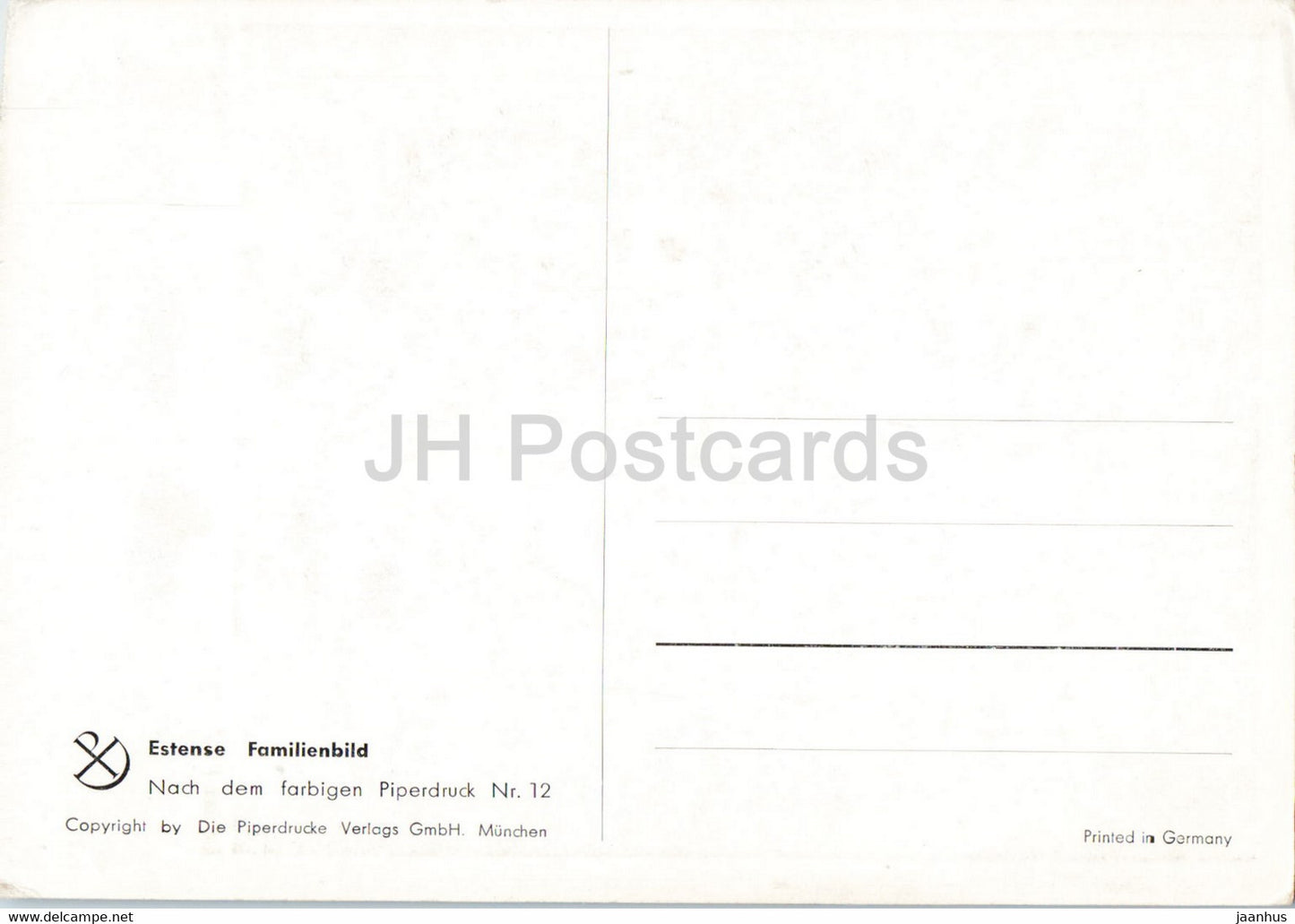 painting by Estense - Familienbild - Family Portrait - Italian art - Germany - unused