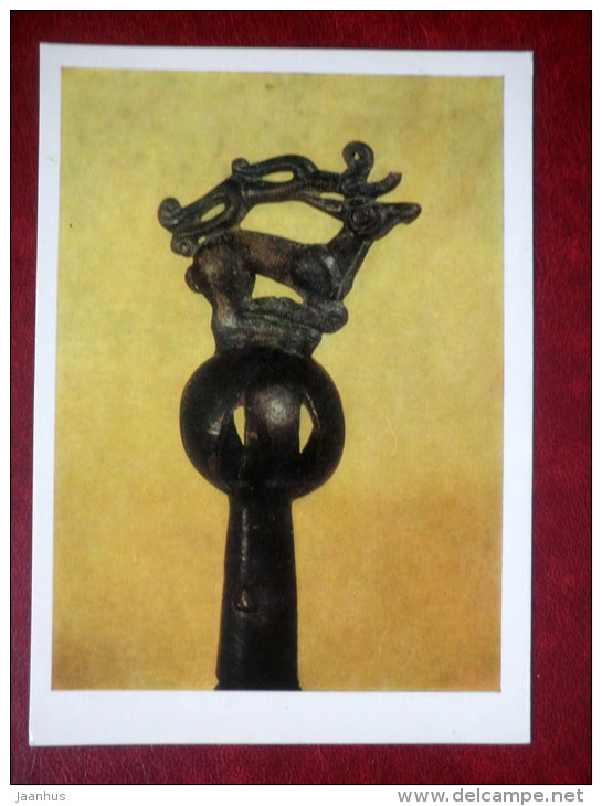 pommel wand Deer , Koban culture - the art of Asia - State Museum of Oriental Art - 1978 - Russia USSR - unused - JH Postcards